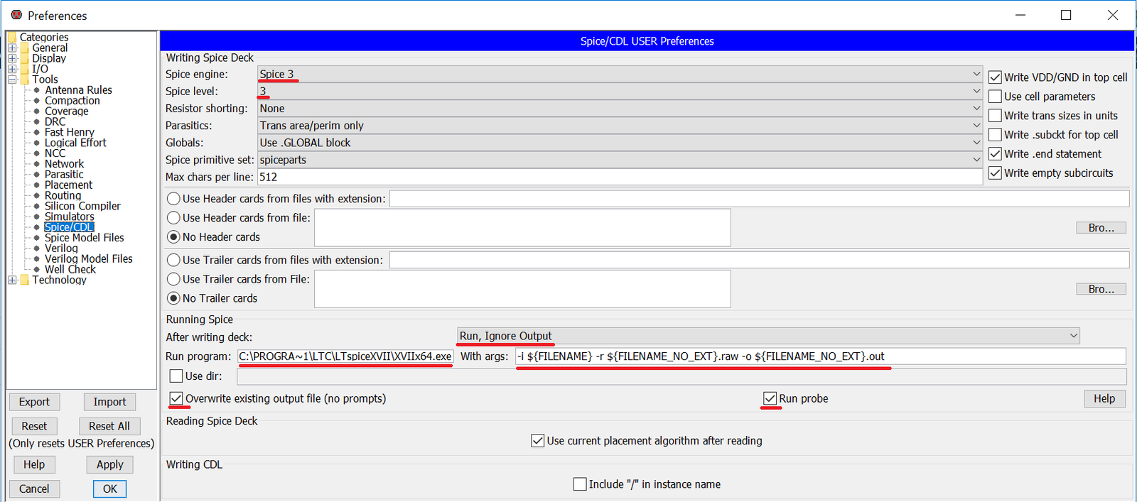 Setup of LTspice with Electric VLSIFacts